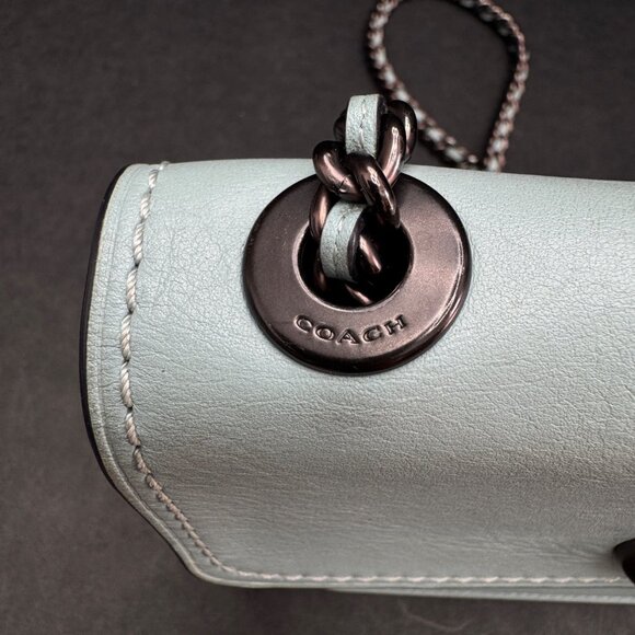 Coach Parker Light Blue Shoulder Bag Crossbody Purse - Picture 12 of 15